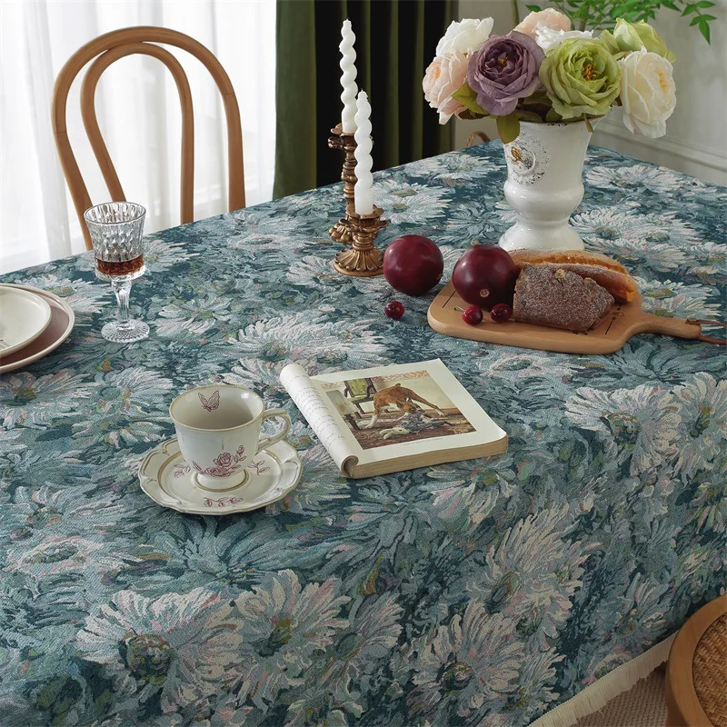 150x100cm Jacquard Stoff Tuch DIY Tischdecke Tisch Flagge Kissenbezug Tischset Ölgemälde Stil Böhmischen Kleid Stoff Tücher – Detail 28