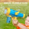 Automatic Electric Bubble Gun 10 Holes Rocket Bubble Machine blower Maker Soap Water with LED Toy for Children Wedding Party 5