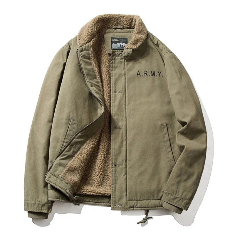 

Cashmere Winter Jacket Men Thicken Warm Liner Outwear Male Windbreaker Military Bomber Jackets Chaqueta Hombre Plus Size M-4XL