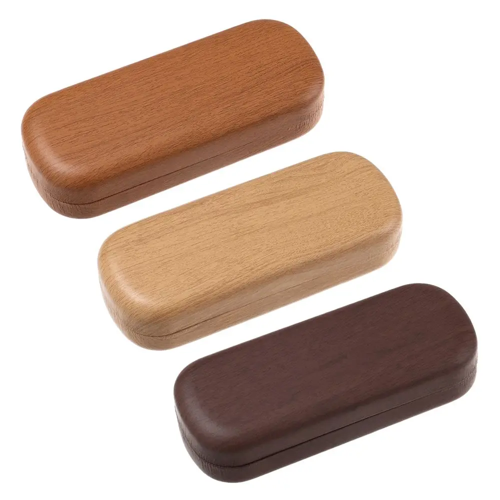 

Fashion Waterproof Wood Grain Glasses Box Women Men Portable Reading Glasses Sunglasses Case Eyewear Protector