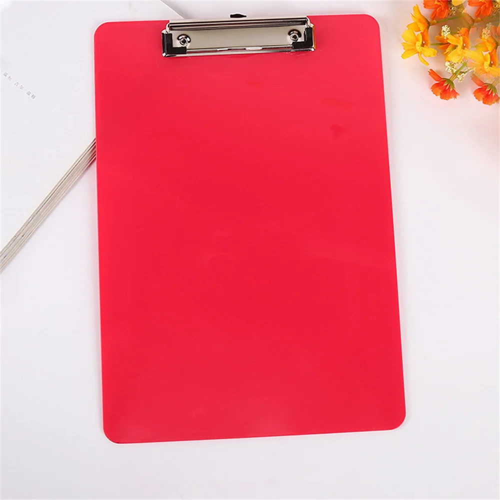 Plastic Clipboard Metal Clip Writing Pad File Folder with Hanging Loop  Stationery Supply - Black A4 Size Wholesale