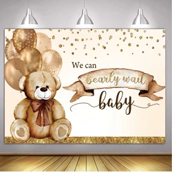 Teddy Bear Baby Shower Backdrop with Floral and Balloon Decor for Photography and Kid's Birthday Parties (JB054 - 3)