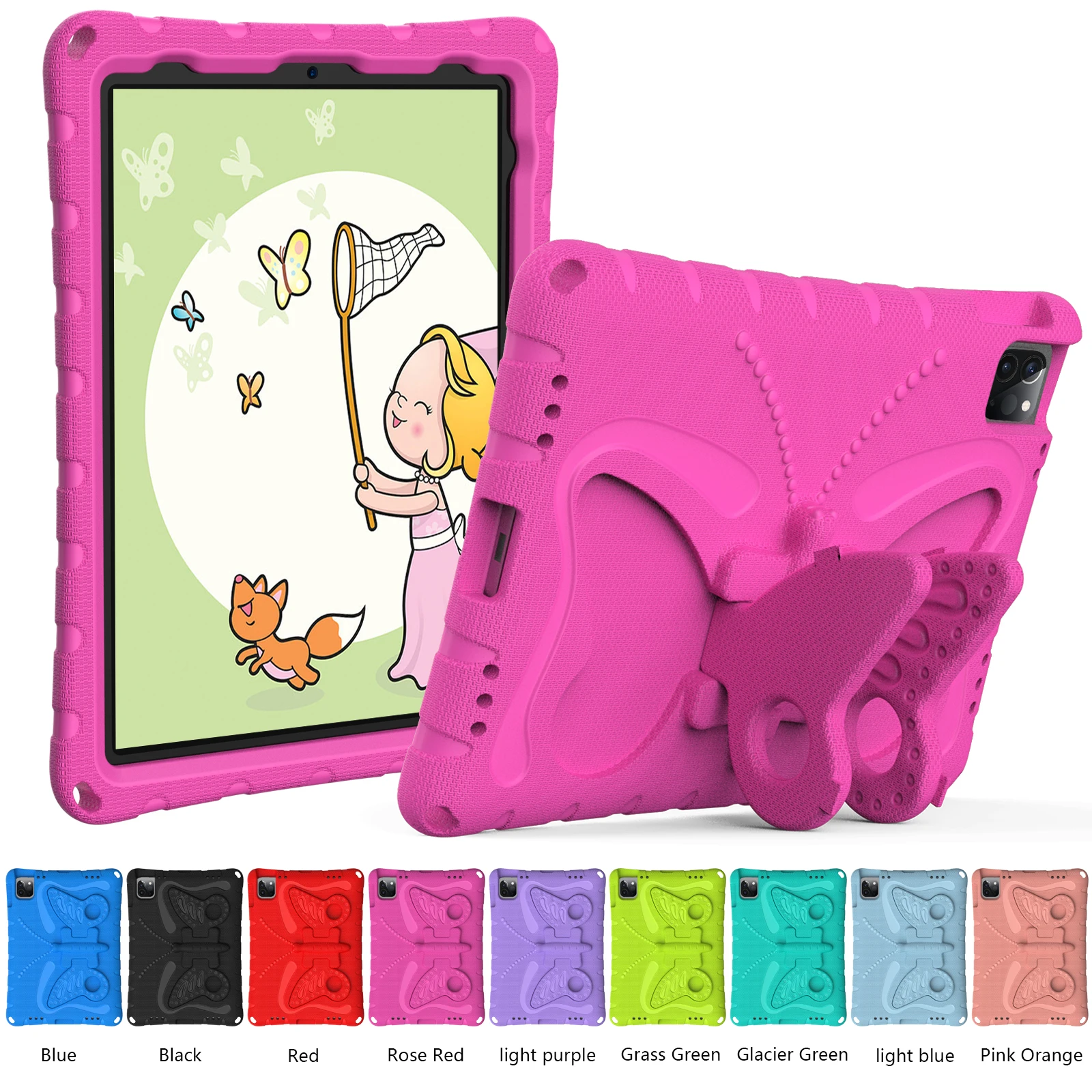 Children's Lightweight Shockproof iPad Case with Handle and Kickstand