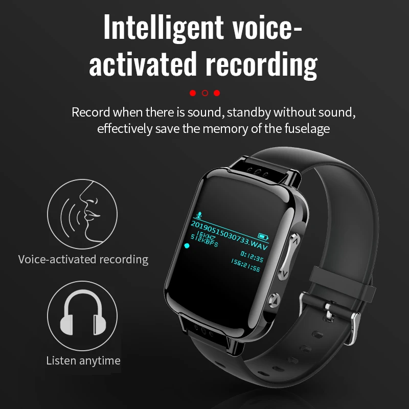 

Smart Sports Bluetooth Watch Digital MP3 Player With Intelligent Voice-Activated Recording Support Music And Recording Playback