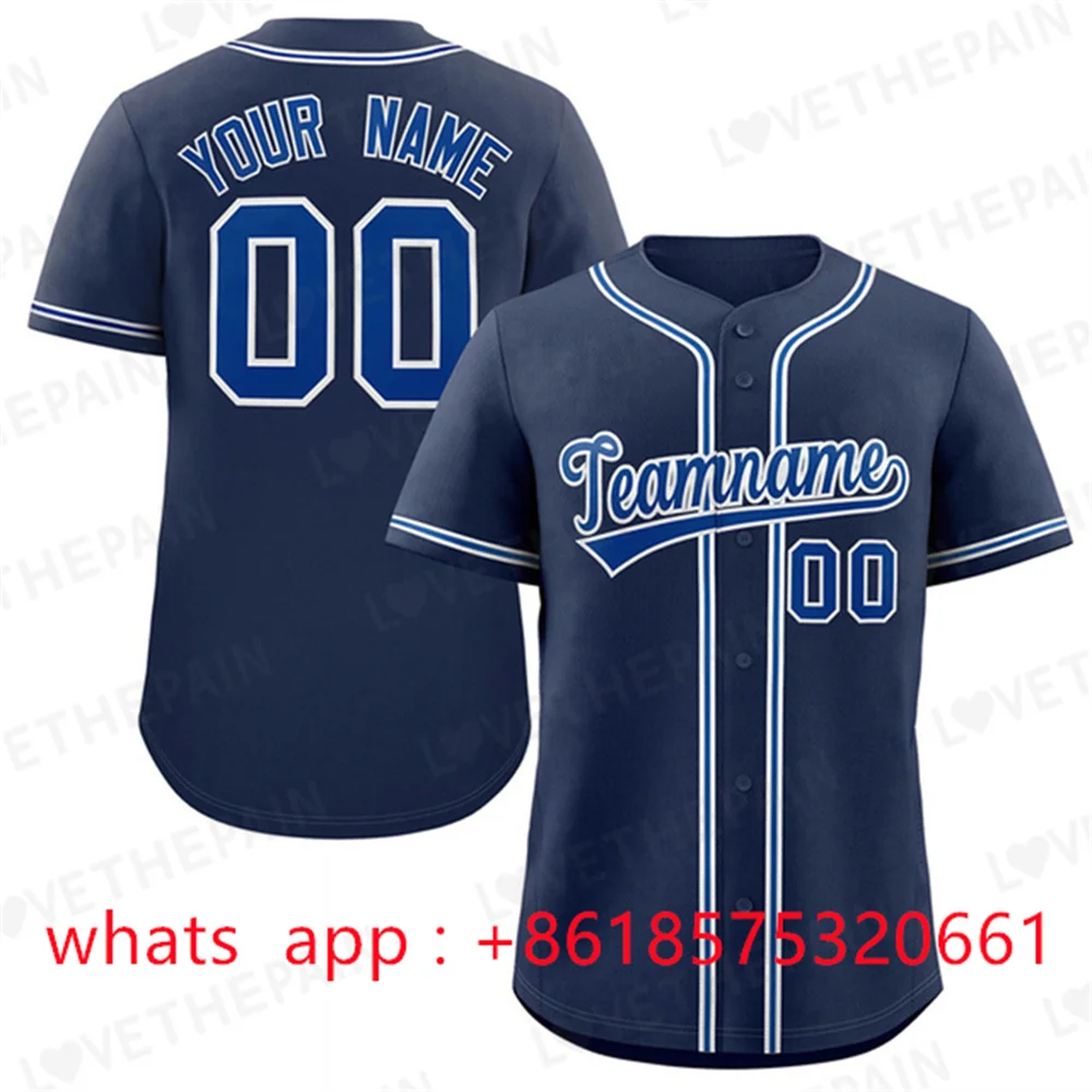 thumbnail image 1 of Camiseta de béisbol bordada personalizada, camiseta de béisbol, nombre del equipo cosido, número, logotipo cosido, sudadera de juego de softbol para hombres/jóvenes, 1 of 5