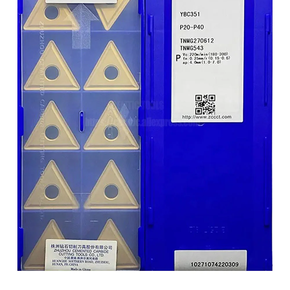 

ZCC 10pcs/lot YBD151 TNMG270612 YBC251 YBC351 Lathe Cutting Tools Coated Cemented Carbide Turning Inserts