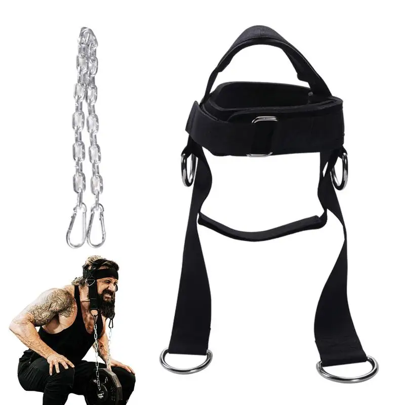 

Neck Exercise Equipment Adjustable Neck Exerciser And Harness Neck Strengthener Resistant Training Head And Chin Neoprene Strap