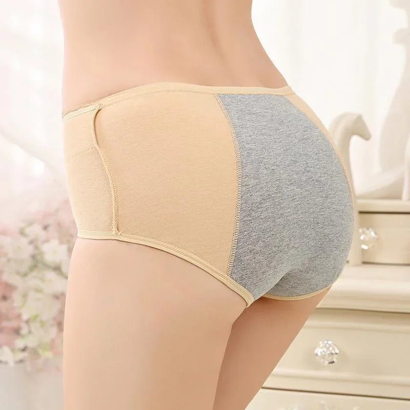 Ropa interior femenina para mujer, pantalones fisiológicos a prueba de fugas, bragas de período Menstrual, para la salud calzoncillos de algodón sin costuras, cálidos