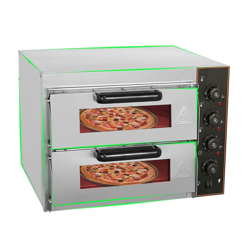 EB-1/2 Electric Pizza Kitchen Food Processor Double Layer Baker Machine Home Appliance Stainless Steel Cuisine Commercial Oven 2