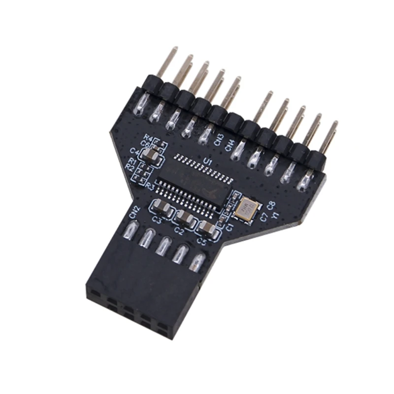 USB 2.0 9핀 스플리터 마더보드 USB 9핀 헤더 1-2 확장 어댑터