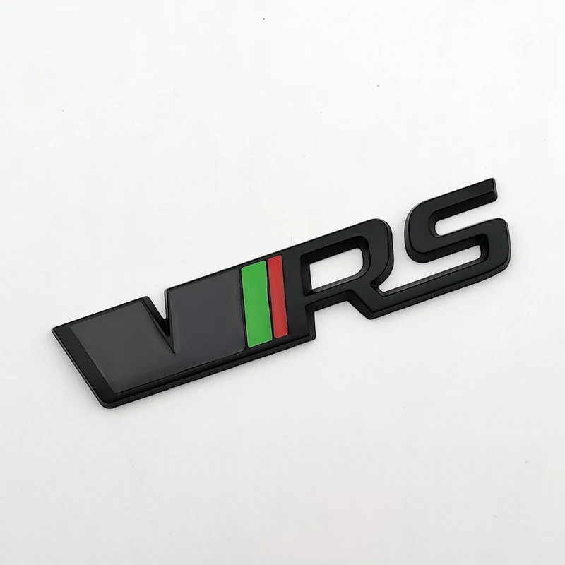 3d RS Logo VRS Emblem Nameplate Car Front Grille Trunk Badge RS VRS Accessories