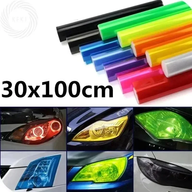 Di alta Qualità 30x60 cm Faro Dell'automobile Pellicola Del Vinile Auto Adesivo Auto Fumo Fendinebbia Faro Fanale Posteriore Colorato Wrap pellicole - Image 6