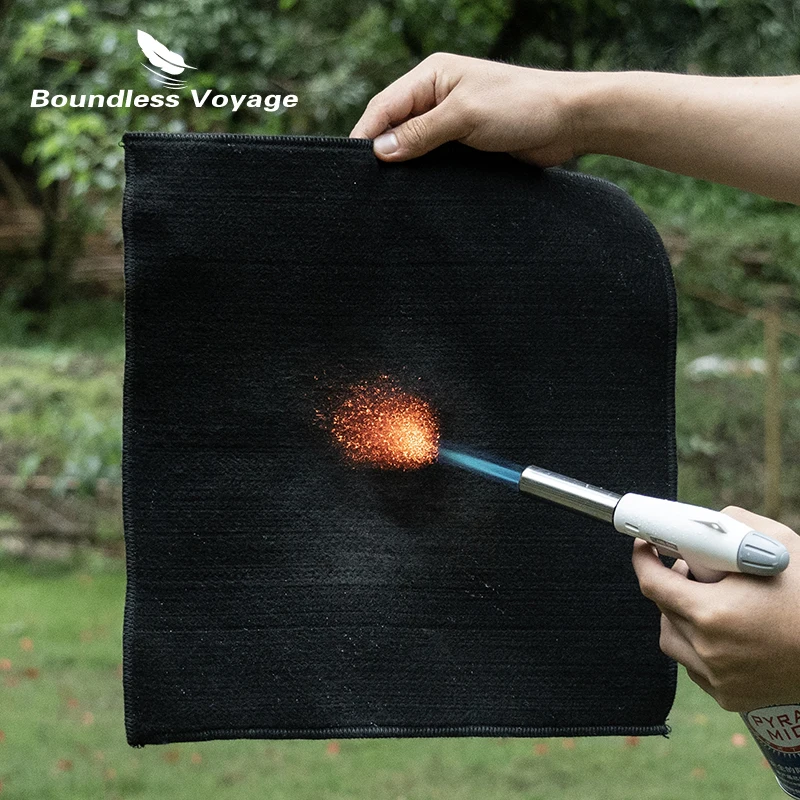 Boundless Voyage Fire Blanket for Heat Resistant Welding Blanket 1472&deg;F Flame Retardant Carbon Felt for Grill Stove Soldering Pr