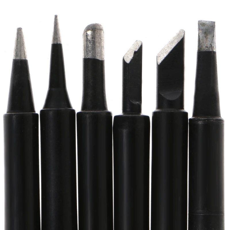 

6 Pcs Lead-Free Soldering Solder Iron Tips 900M-T For Hakko 936 SAIKE 909D 852 9