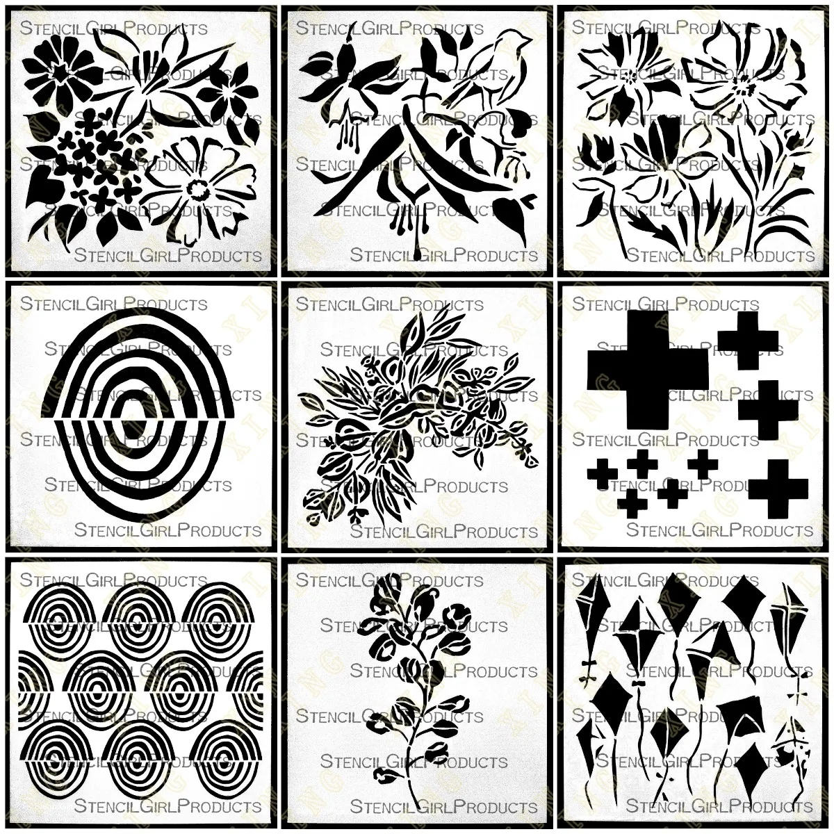 2023 Nuovo Arrivo Arcobaleni Fiori Aquiloni Fai Da Te Stratificazione Stencil Pittura Scrapbook Colorazione Goffratura Album Modello Decorativo