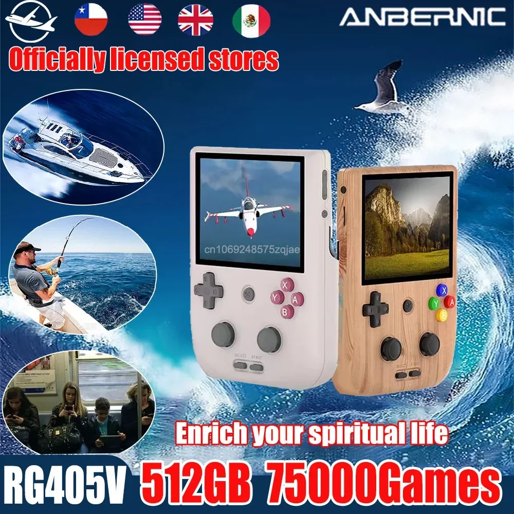 Anbernic Rg405V Console Per Videogiochi Portatile 4 Pollici Ips Touch Screen Android12 5G Wifi Lettore Retrò Portatile Hd Psp Ps2 3Ds Regalo
