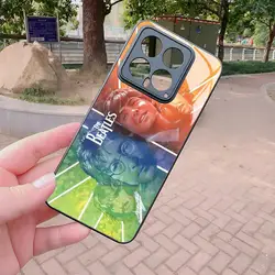 Premium Glass Cover Phone Case - The Rock Beatles Band Design for Redmi Note 11 Pro 4G (Black1)