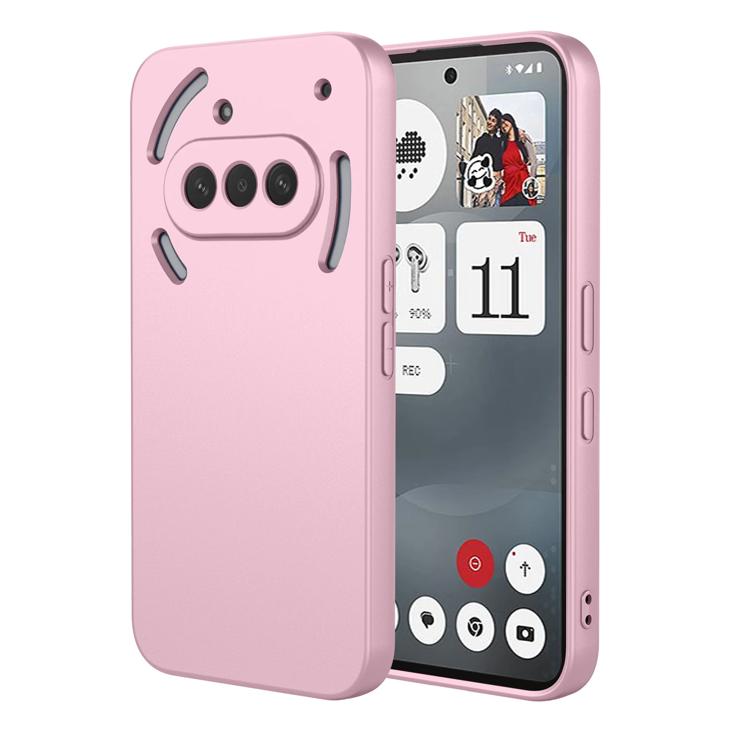 Enhanced Silicone Case with Rugged Armor and Microfiber Lining - Touch Skin Finish