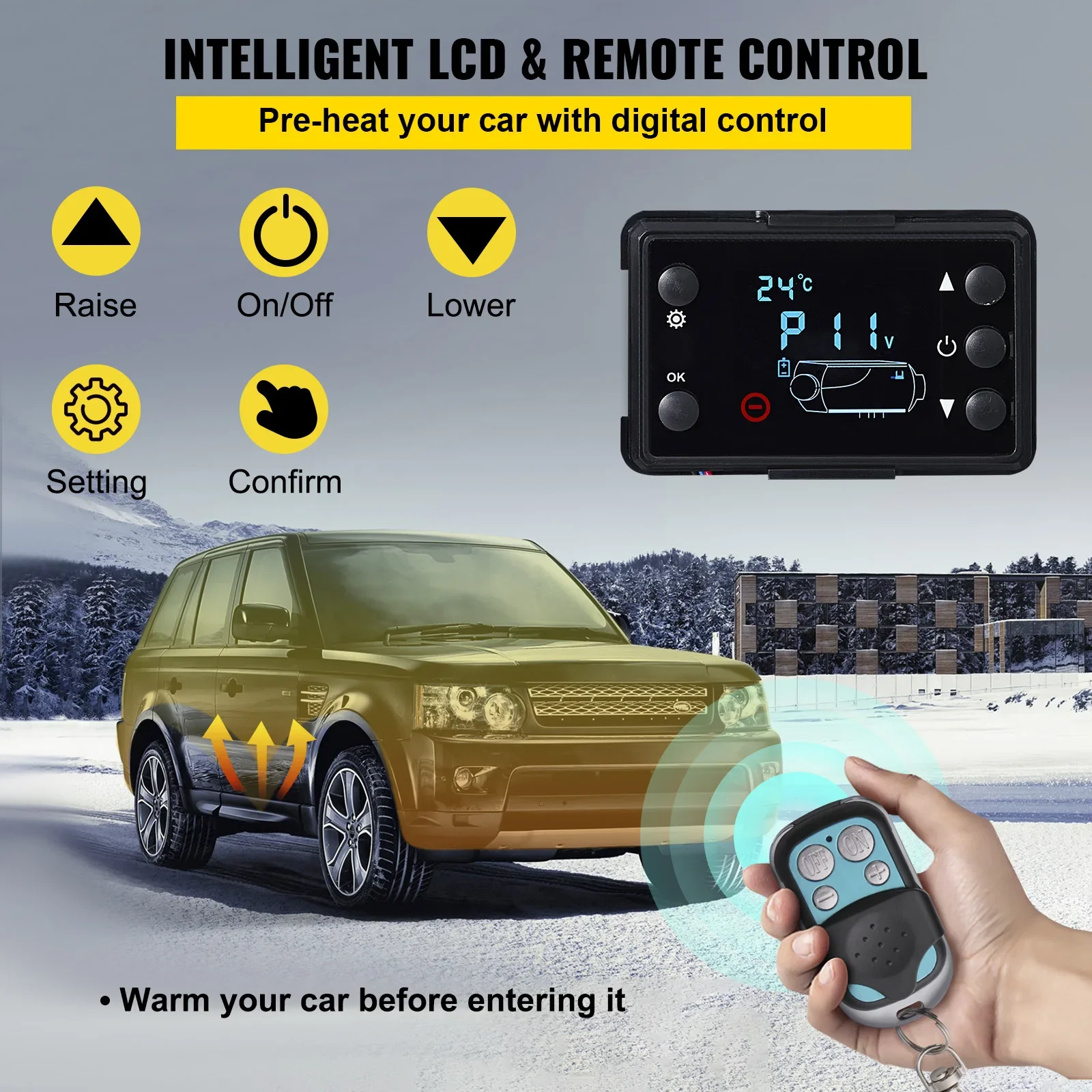 12 Volt DC Autoverwarming - 8KW, 215–269 ft² Snelle Verwarming