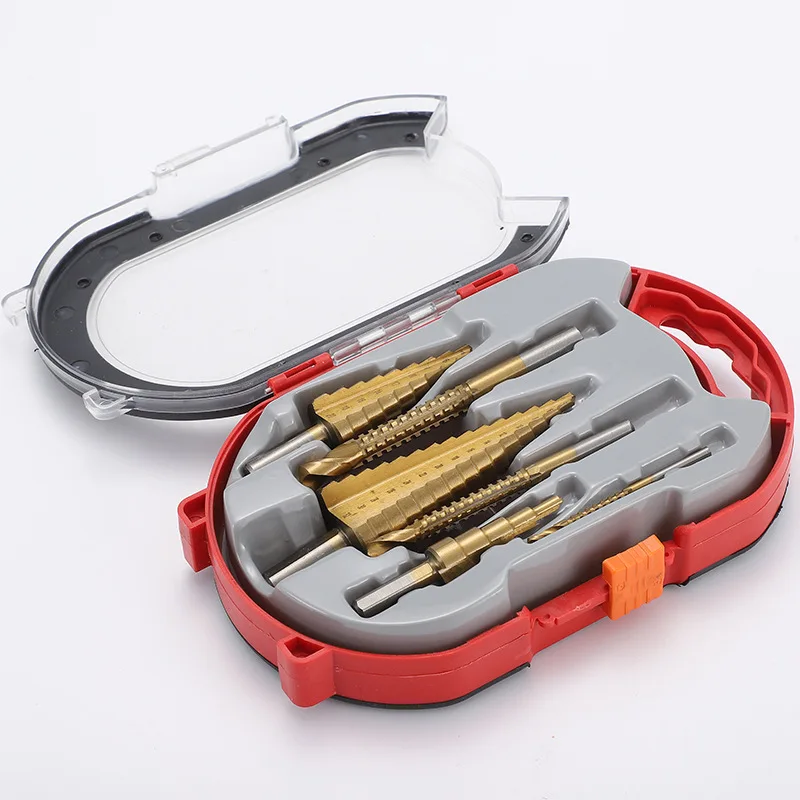 6pcsStepDrillBitSawDrillBitSetTitaniumMillingCutter412420