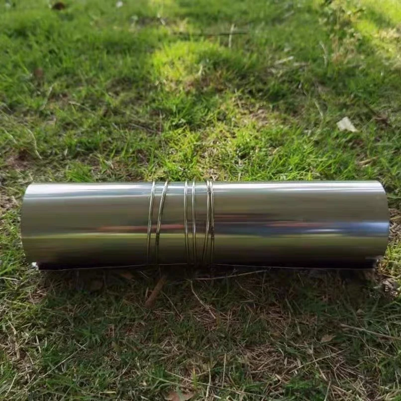 

Titanium chimney Titanium chimney Hand-rolled chimney wood stove chimney tent stove chimney Portable outdoor wood stove smoke ..
