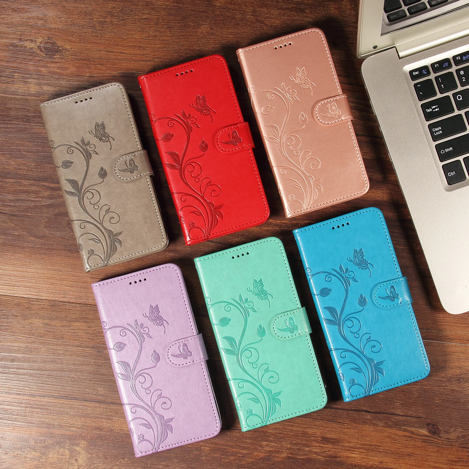 Custodia A Portafoglio Flip Folio A Farfalla In Rilievo Per Google Pixel 8A Pixel 8 7 Pro 6A Per Sony Xperia 10 Iv Xperia 10 V Nokia G42