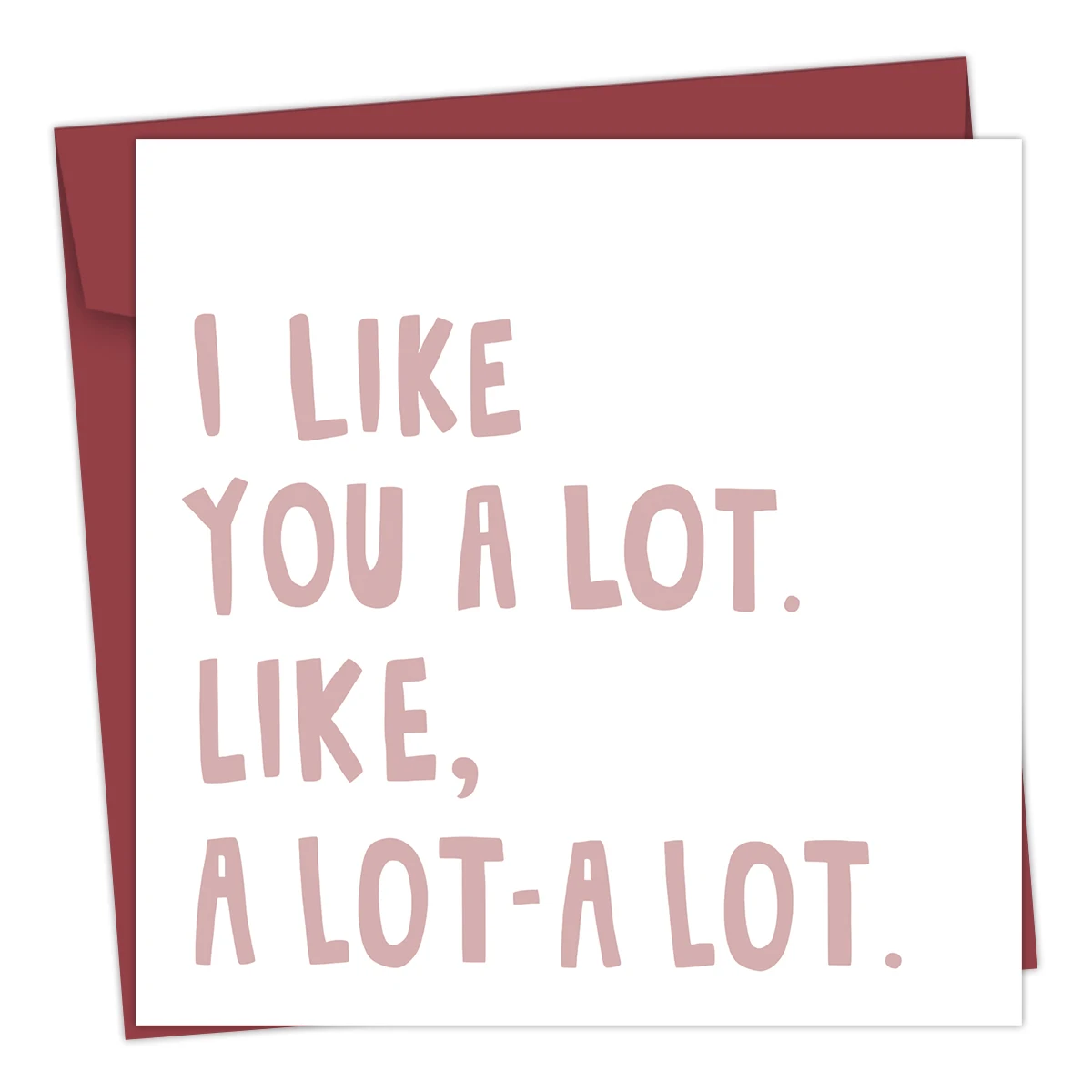 Charming 'I Like You A Lot' Greeting Card with Envelope - Cute Love & Friendship Card