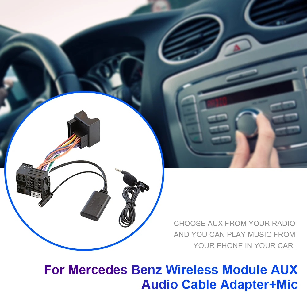Wireless HIFI Audio Car bluetooth 5.0 Module AUX Microphone Cable Adapter Radio  Stereo For Mercedes For Benz W169 W245 W203 W209 - AliExpress