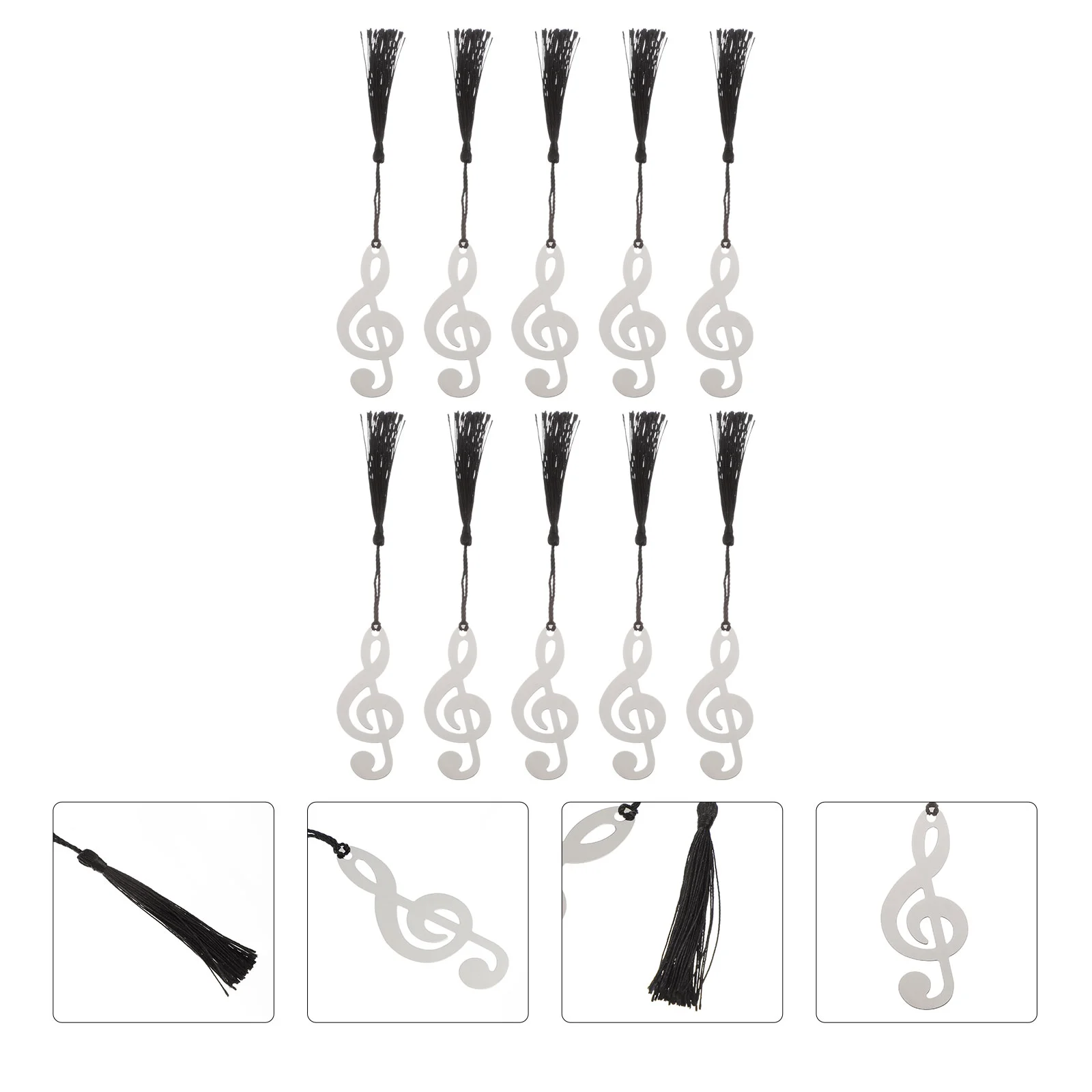 

10pcs Creative Metal Bookmark Creative Music Note Bookmark Delicate Bookmark