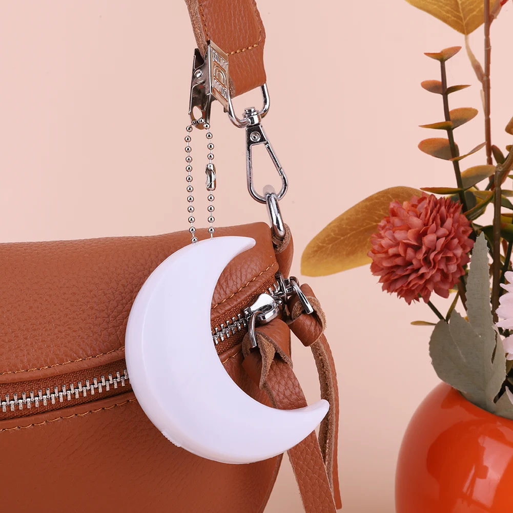 Moon Shape Purse Light with Automatic Sensor Mini LED Bag Light with Clip Bag Hanging Night Light for Women Girls