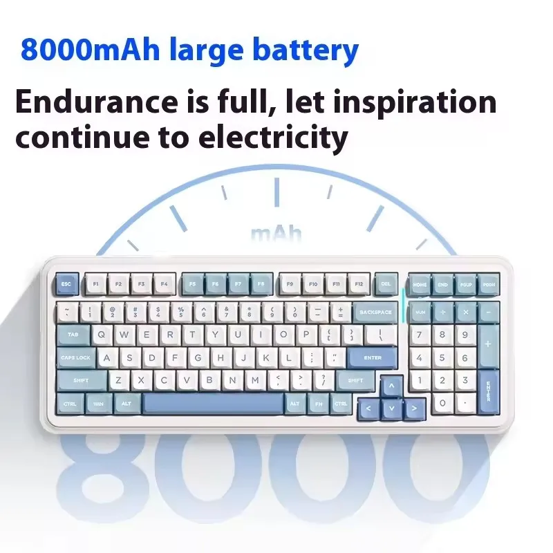 Mchose K99 V2 Three Mode Wireless Mechanical Keyboard E-sport Gaming Office Rgb Light Gasket Structure Hot Swap Laptop Gift