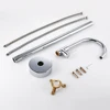 Polished Chrome Freestanding Bathtub Faucet Hot And Cold Brass Bathroom Mixer Floor Stand Mounted Single Handle Tap 6