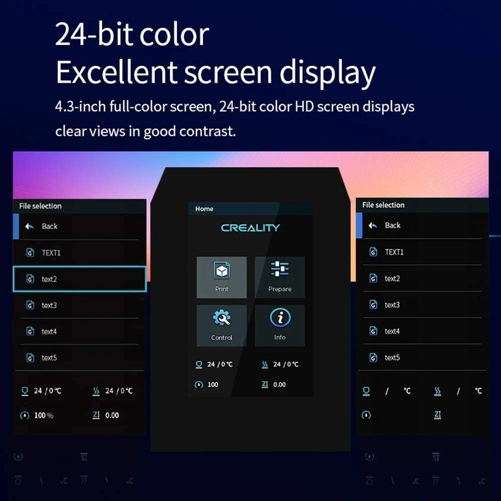  Creality Ender-3 ġ ũ, 4.3 ġ 24 Ʈ Ǯ ÷ LCD ÷, Ender 3 Ender-3 V2 Ender-3 Pro 3D Ϳ