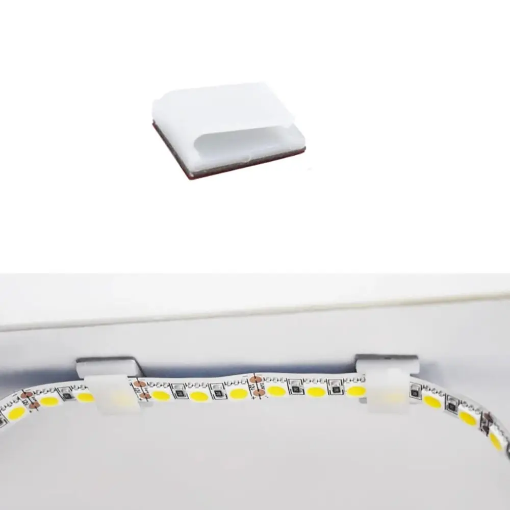 Self-adhesive Wire Bundle Holder Tie Mount Clip for10mm Wide Fix LED Strip Lights Connector Suitable Led Strip Holder