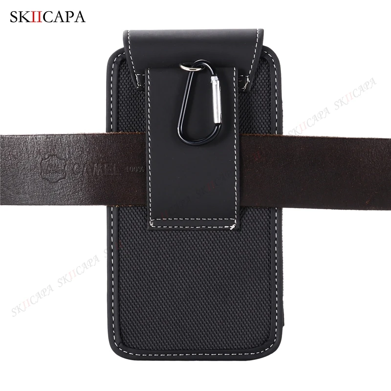 Durable Belt Clip Flip Cover – Premium Oxford Holster Phone Pouch