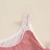 0-18M Newborn Baby Summer Tank Romper Plaid Print Sleeveless Round Neck Jumpsuit for Boys and Girls 6