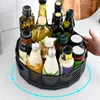 1pc360 ° rotating plastic storage rack bathroom bathroom storage rack kitchen food oil seasoning bottle storage rack fruit tray 1