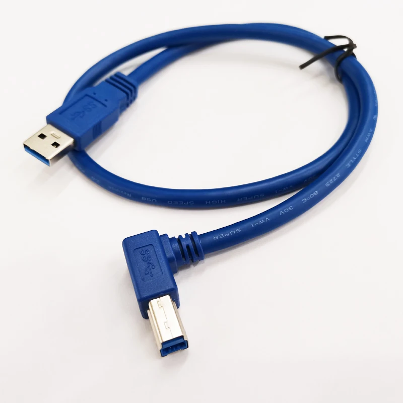 

NCHTEK USB 3.0 A type Straight Male to 90 Degree Left Angled B Male Cable About 60CM/Free shipping/5PCS