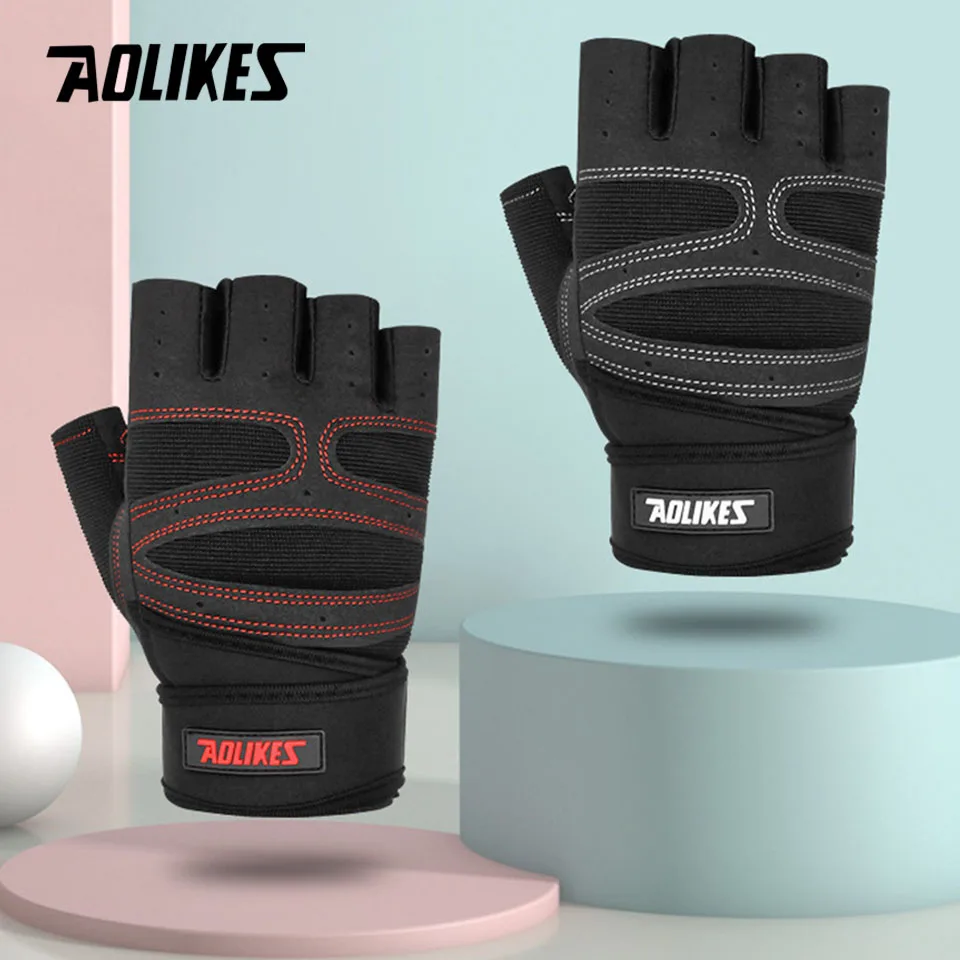 Half Finger Gym Gloves Heavyweight Sports Exercise Weight Lifting Gloves Body Building Training Sport Fitness