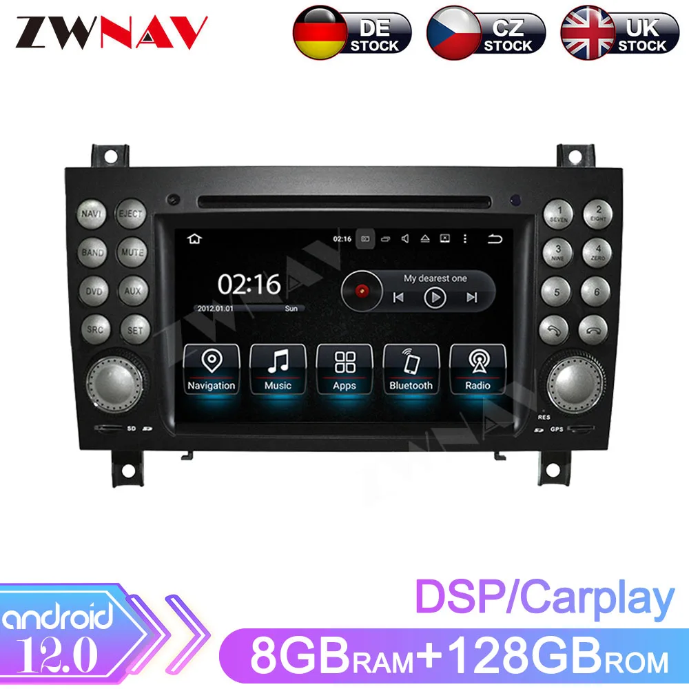 

Автомобильный DVD-плеер PX6 Octa 8 core Android 10, головное устройство для Benz SLK-171 2004-2011, автомобильное мультимедийное радио, bluetooth, Gps-навигация