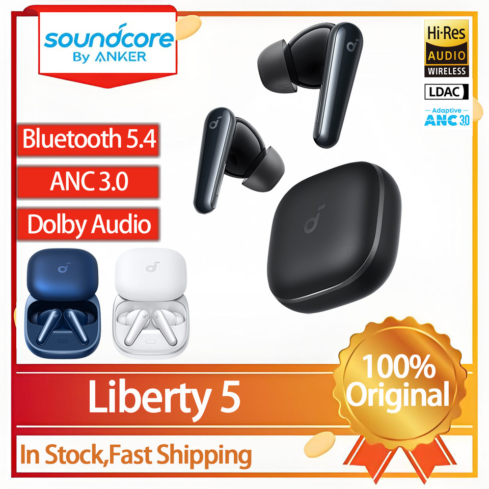 2025 New Arrival Original Soundcore Liberty 5 Noise-Cancelling Earbuds with Dolby Audio Enjoy Dolby Audio, long-lasting noise