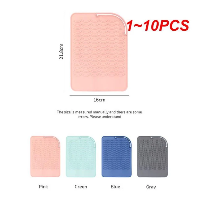 3PCS Silicone Mat Heat Resistant Curling Iron Pouch Hair Straightener  Curler Insulation Pad Hot Styling Tool, Pink