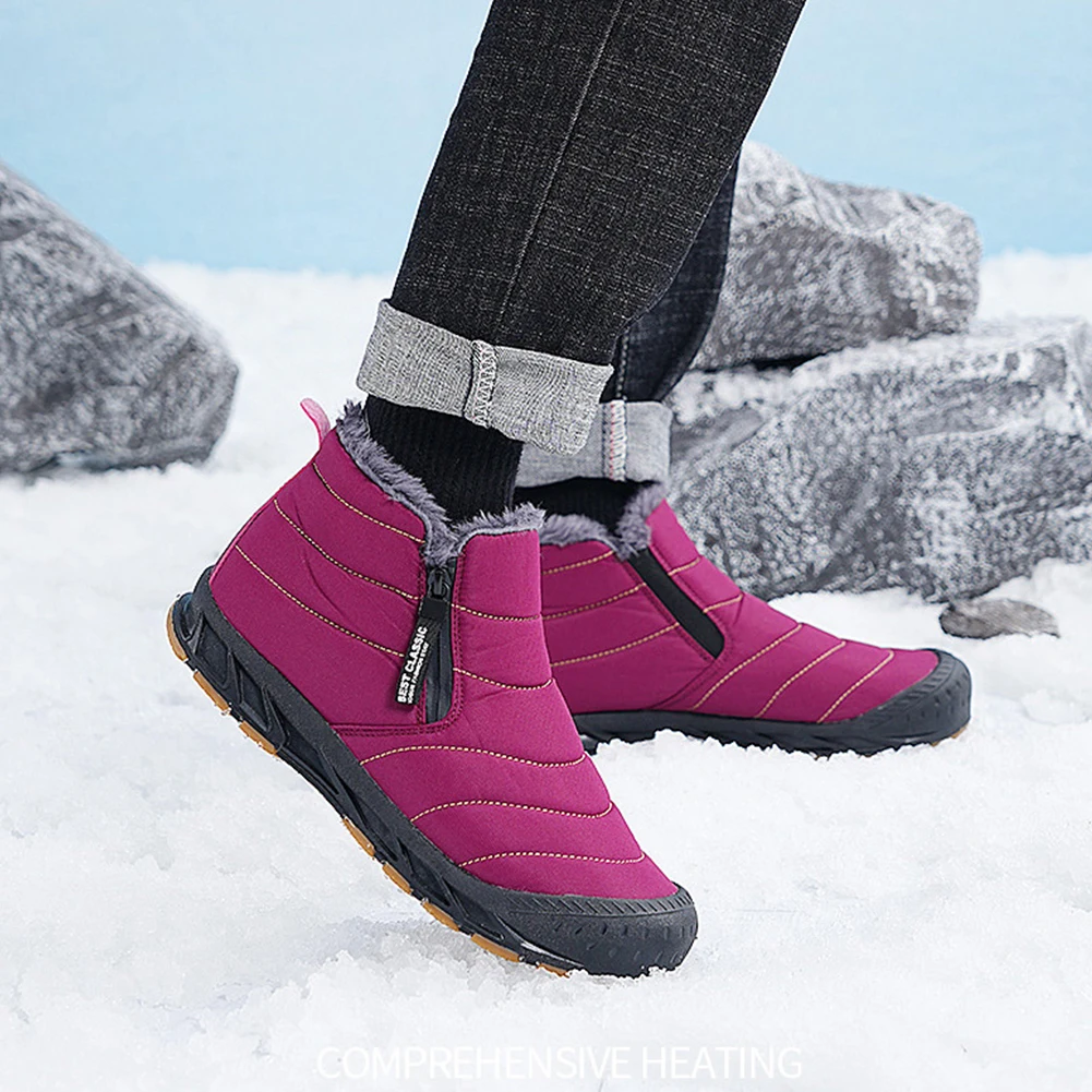 Winter Snow Boots Men's Warm Lined Ankle Non-Slip