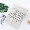 Home Cotton Linen Storage Hanging Bag Dormitory Mobile Phone Storage Door Back Fabric Wall Hanging Storage Bag Bathroom Hanging 3