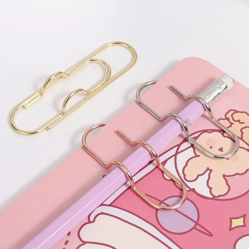 1/5/10PCS Multifunctional Metal Pen Clips Portable Paperclip Pen Holders for Notebook Journals Clipboard School Office Supplies
