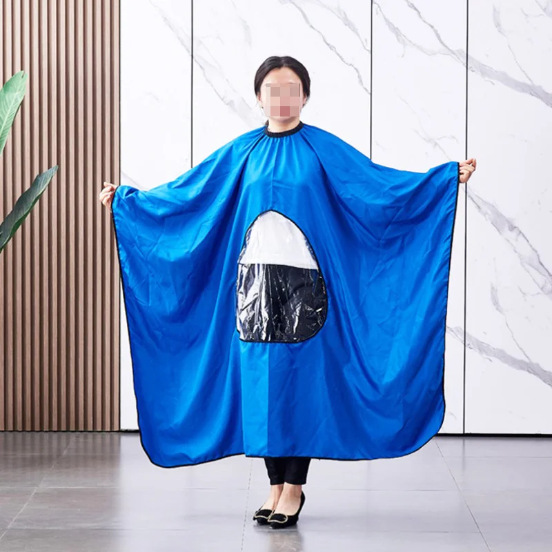 Salon Hairdressing Cape Barber Cape With Transparent Viewing Window Waterproof Haircut Cloak Apron Barber Shop Hairdressing Tool