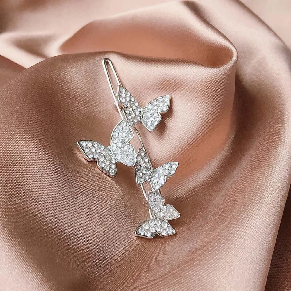

Sweet Crystal Rhinestone Korean Hair Hoop Headband Hair Clip Butterfly Hair Accessories
