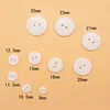 New 9--25mm Two Holes  White Small Buttons Suit Pad Button Bread Round Resin Sewing Buttons Diy Scrapbooking 3