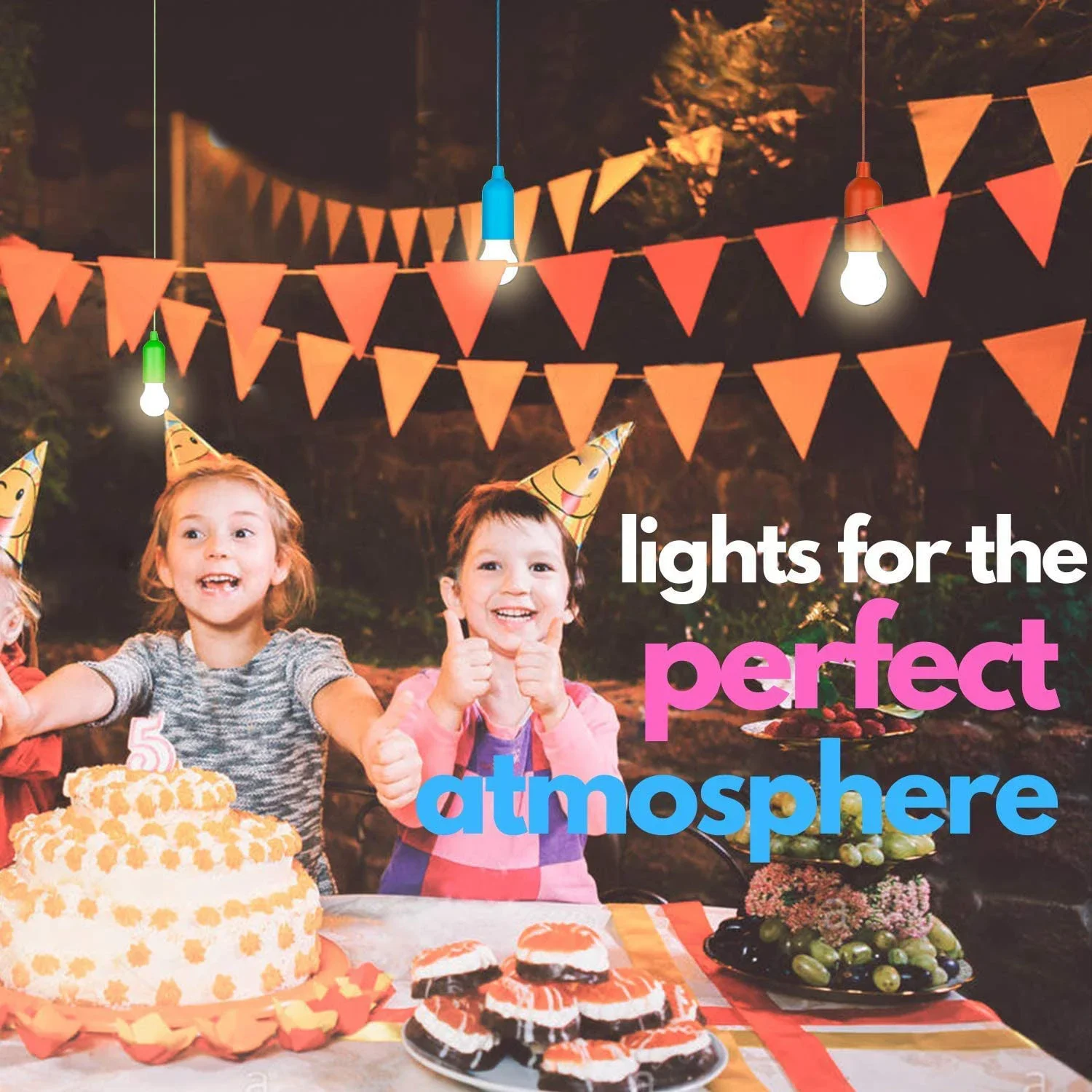 LED Battery-Powered String Lights For Camping Tent Vintage Portable Bulb Night Light