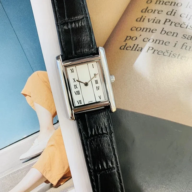 2025 New Women's Watch Quartz Watch Vintage Gold Plated Roman Number H dial Leather strap Women's bracelet clock gifts for Lover - 2